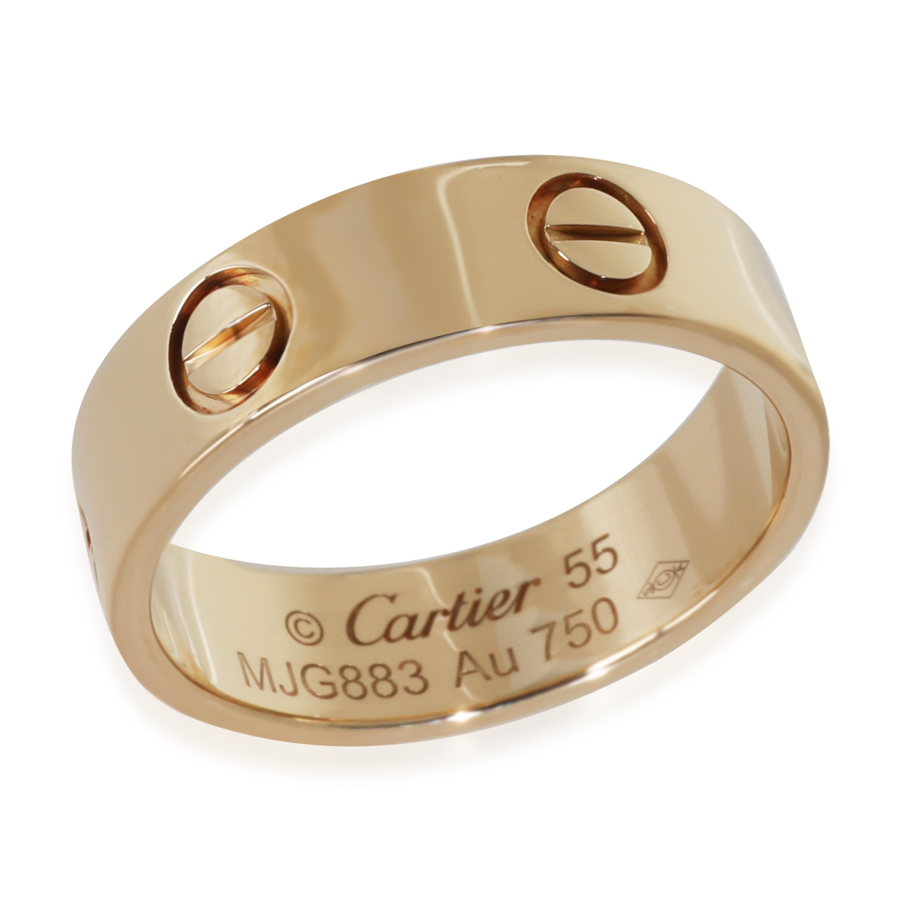 Cartier Yellow Gold Love Ring In Excellent Condition For Sale In New York, NY