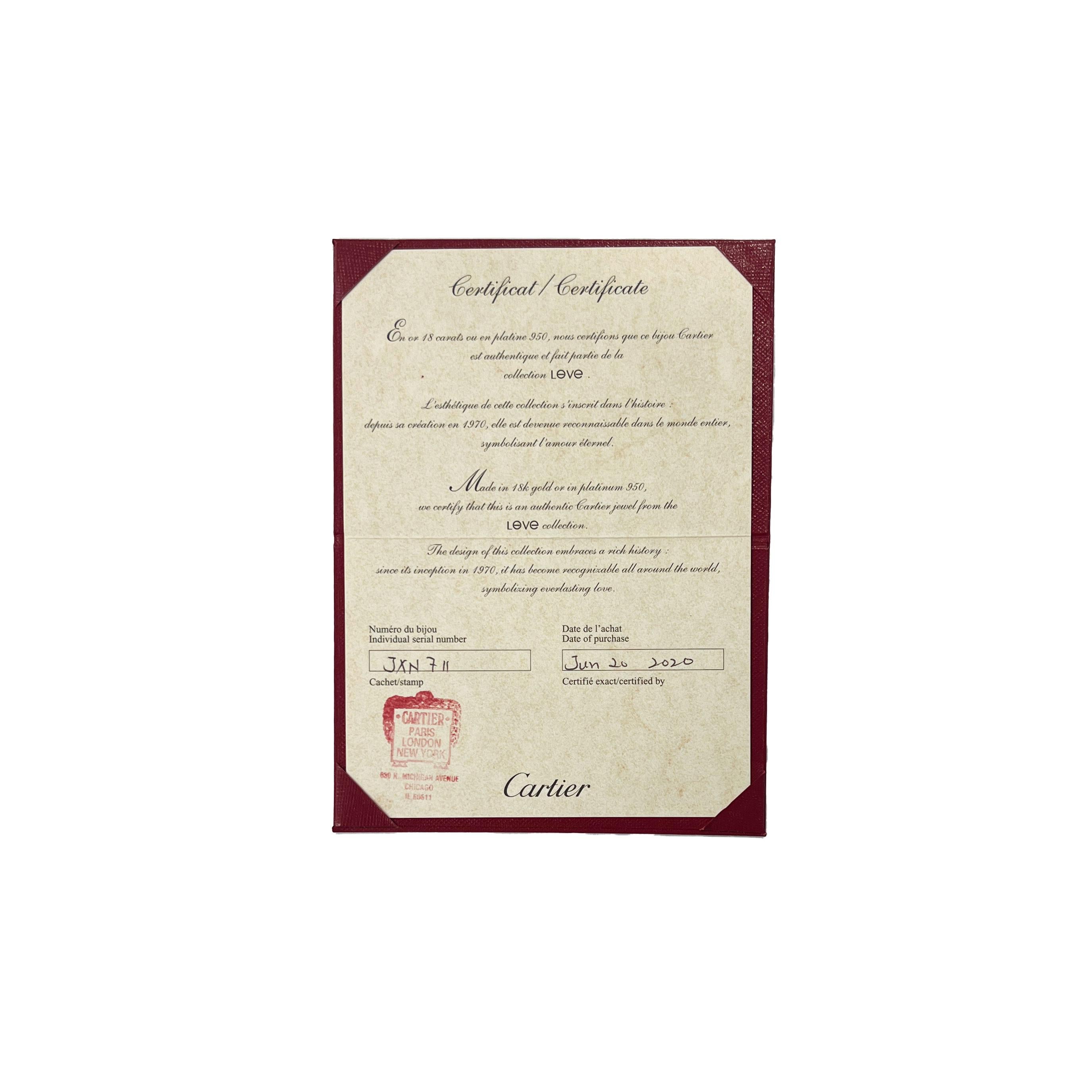 Cartier Gelbgold  Liebesring im Angebot 1