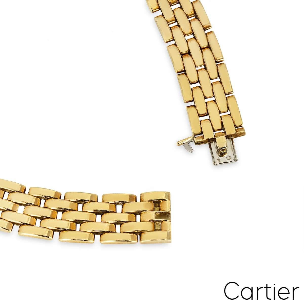 Cartier Gelbgold Maillon Panthere Diamant-Halskette im Zustand „Hervorragend“ im Angebot in London, GB