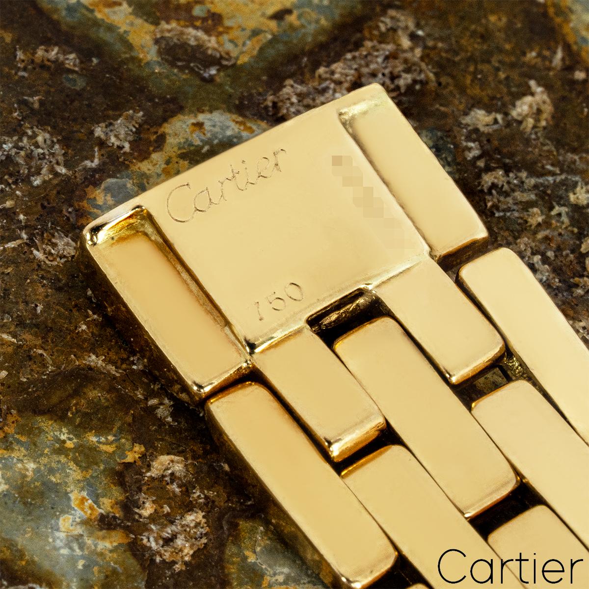 Cartier Gelbgold Maillon Panthere Diamant-Halskette im Angebot 2