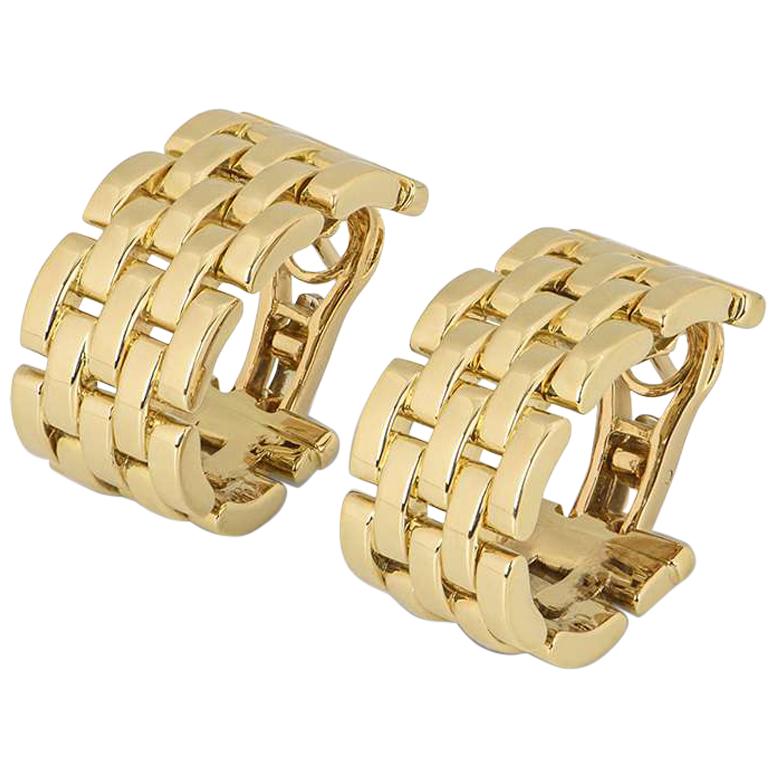 Cartier Yellow Gold Maillon Panthere Earrings