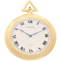 Cartier Yellow Gold Manual Pocket Watch Ref 891000CH, circa 1990s