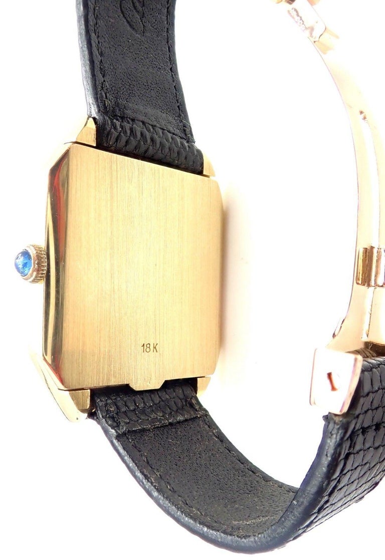 Cartier Yellow Gold Manual Wind Wristwatch For Sale at 1stdibs