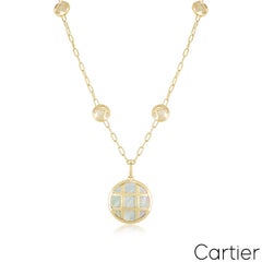Cartier Yellow Gold Mother of Pearl Pasha Necklace and Bracelet Set