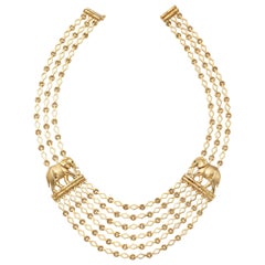 Cartier Yellow Gold Multi-Strand Elephant Necklace