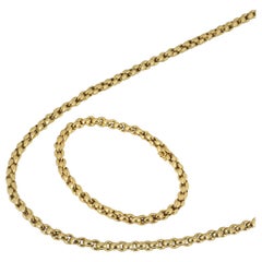 Cartier Yellow Gold Necklace and Bracelet Suite