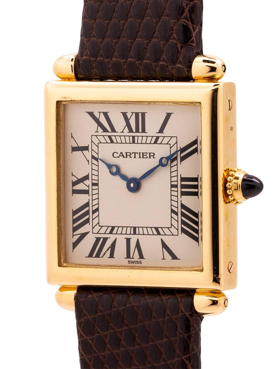 Cartier Yellow Gold Obus quartz wristwatch, circa 1980s In Excellent Condition In West Hollywood, CA