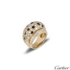 Cartier Gelbgold Onyx und Diamant Nigeria Ring