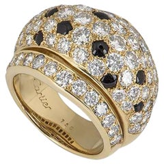 Cartier Yellow Gold Onyx and Diamond Nigeria Ring