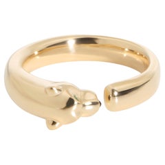 Cartier Yellow Gold Onyx and Tsavorite Small Model Panthere de Cartier Ring
