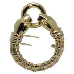 Vintage Cartier Yellow Gold Panther Brooch