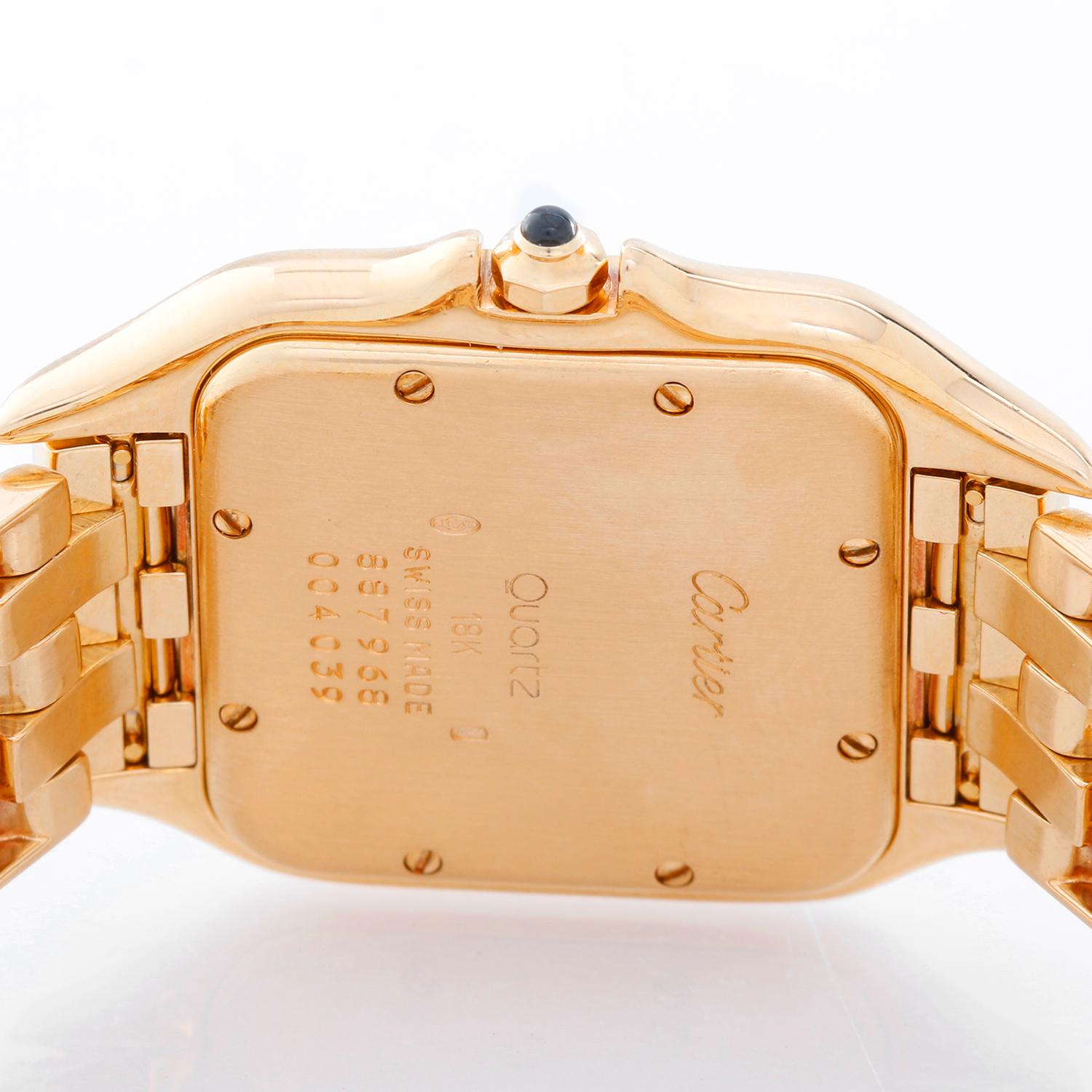 Men's Cartier Yellow Gold Panther Date Quartz Wristwatch