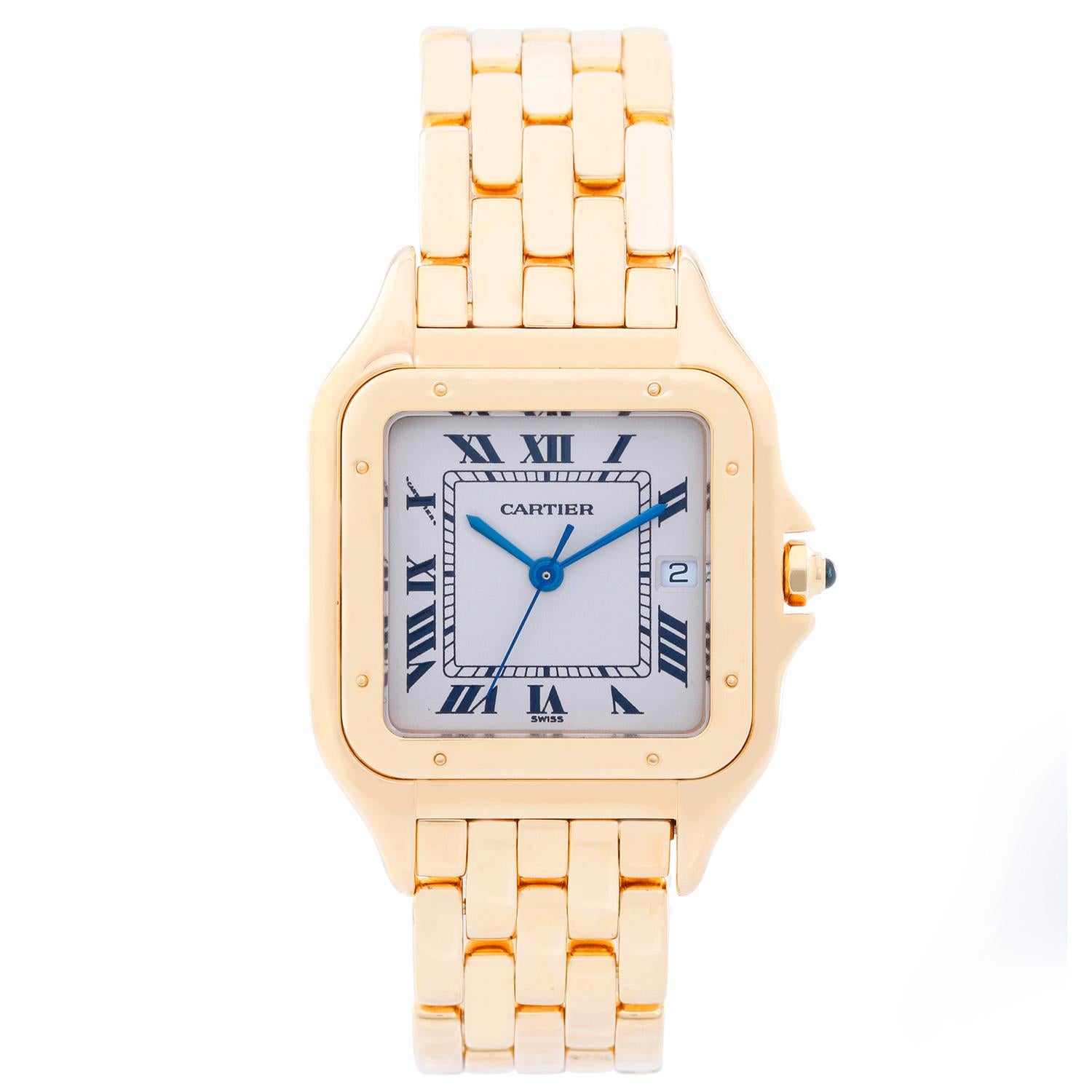 Cartier Yellow Gold Panther Date Quartz Wristwatch 1
