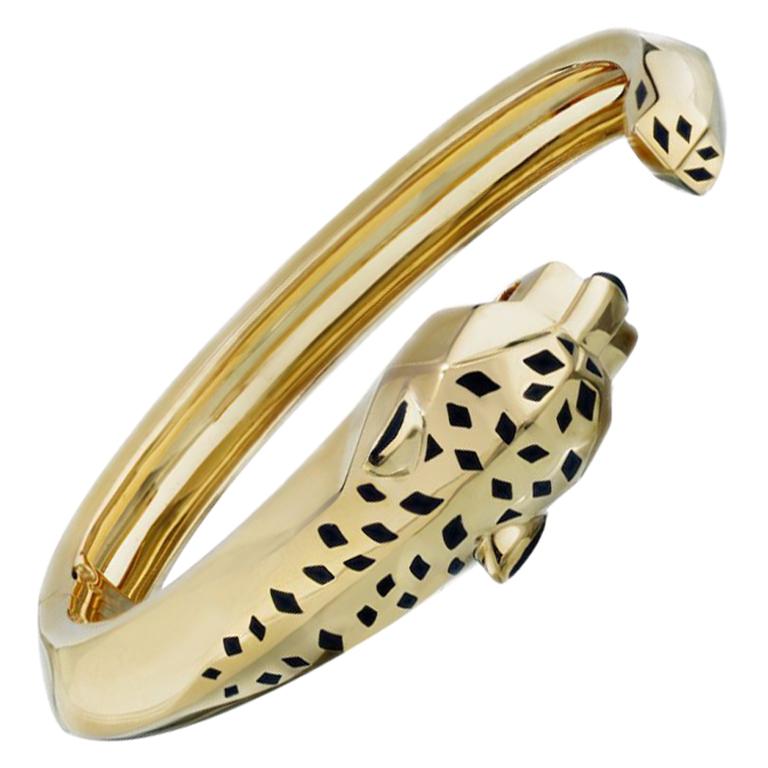 Cartier Bracelet jonc panthère en or jaune 18 carats En vente sur 1stDibs | bracelet  panthère cartier