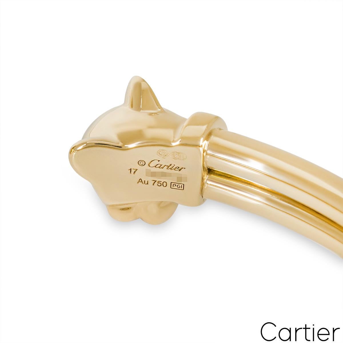 Cartier Gelbgold Panthère de Cartier Armband Größe 17 N6706117 für Damen oder Herren