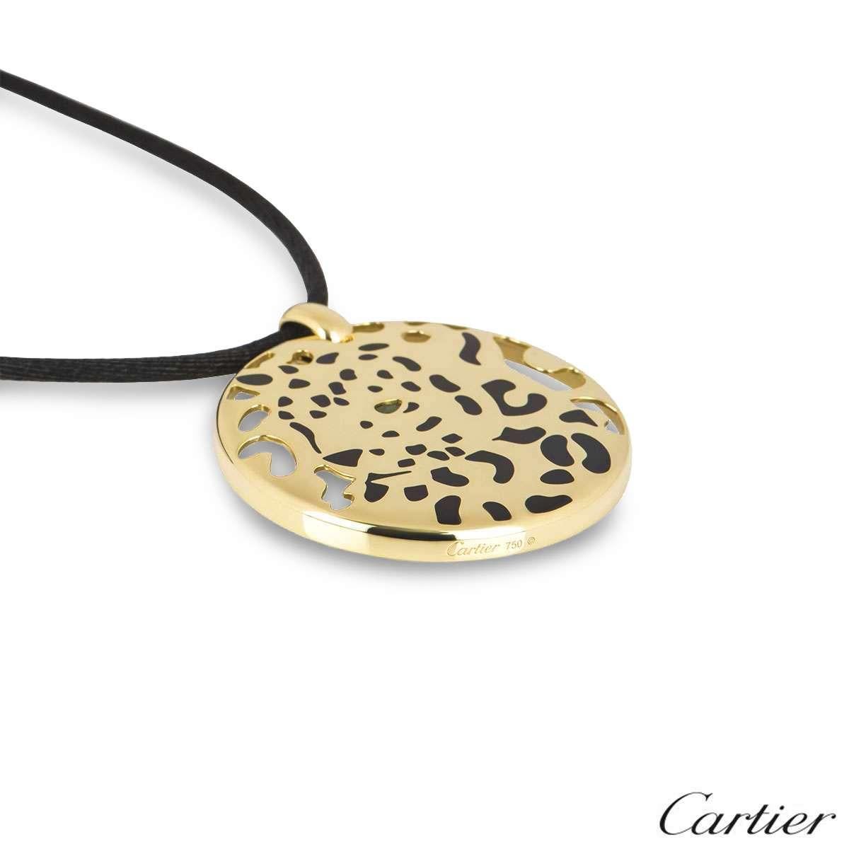 cartier panthere necklace yellow