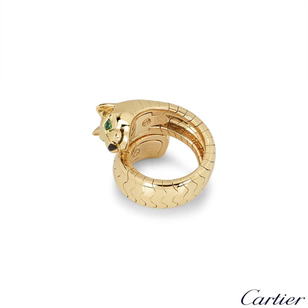 Cartier Yellow Gold Panthere Ring In Excellent Condition In London, GB