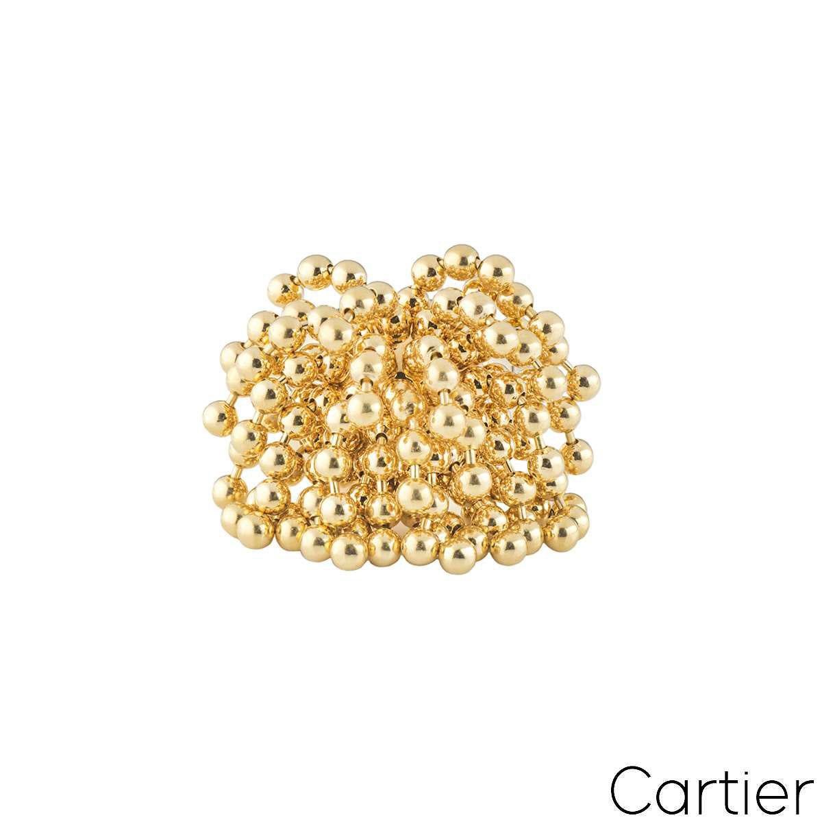 Cartier Yellow Gold Paris Nouvelle Vague Perreque Ring Size 49 N4244000 In Excellent Condition In London, GB
