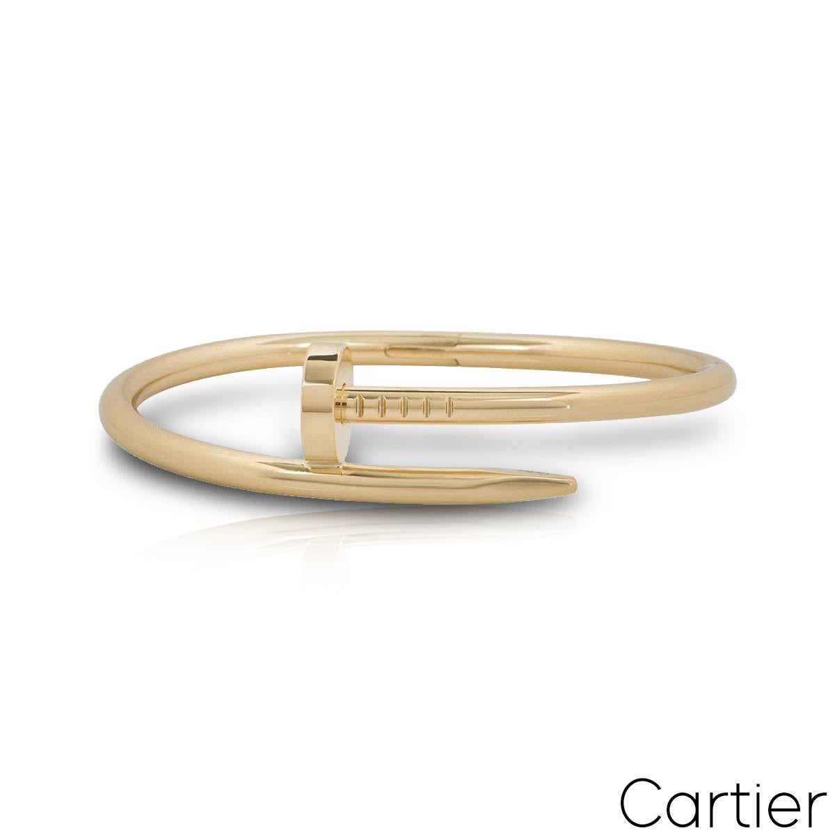 Cartier Bracciale in oro giallo a tinta unita Just Un Clou Taglia 19 B6048219 In condizioni ottime in vendita a London, GB