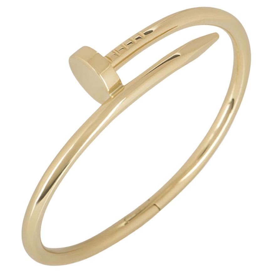 Cartier Yellow Gold Plain Just Un Clou Bracelet Size 19 B6048219