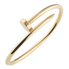 Cartier Yellow Gold Plain Juste Un Clou Bracelet Size 16 B6048216