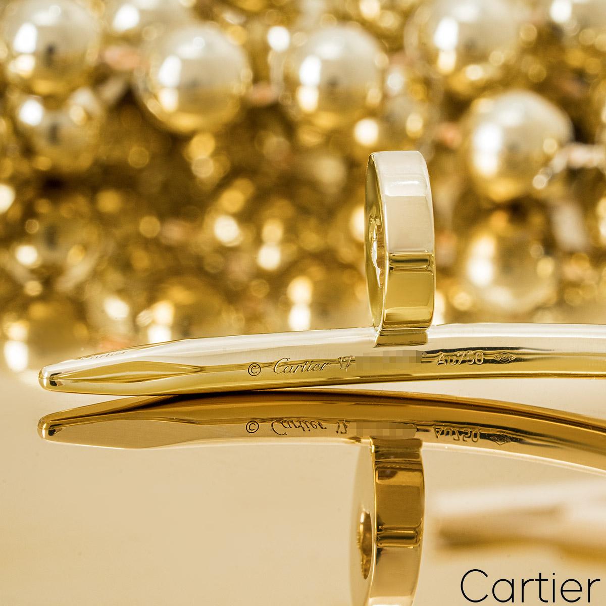 Cartier Yellow Gold Plain Juste Un Clou Bracelet Size 17 B6048217 For Sale 1