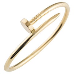 Cartier Yellow Gold Plain Juste Un Clou Bracelet Size 17 B6048217