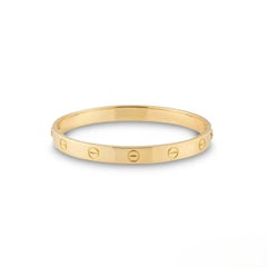 Cartier Yellow Gold Plain Love Bracelet Size 17 B6035517