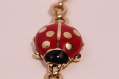 Cartier Yellow Gold Red Enamel Ladybug Bracelet