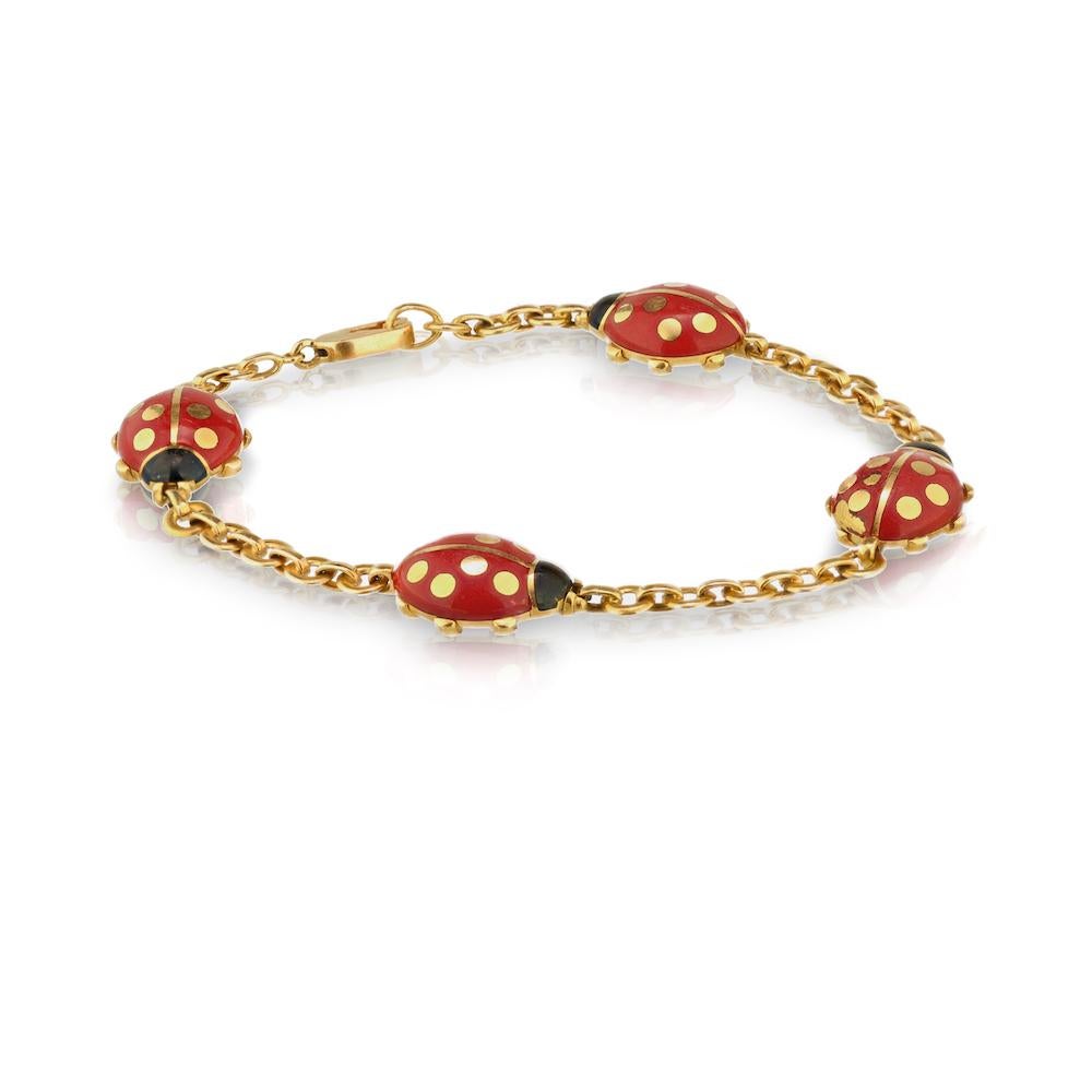 ladybug bracelet gold