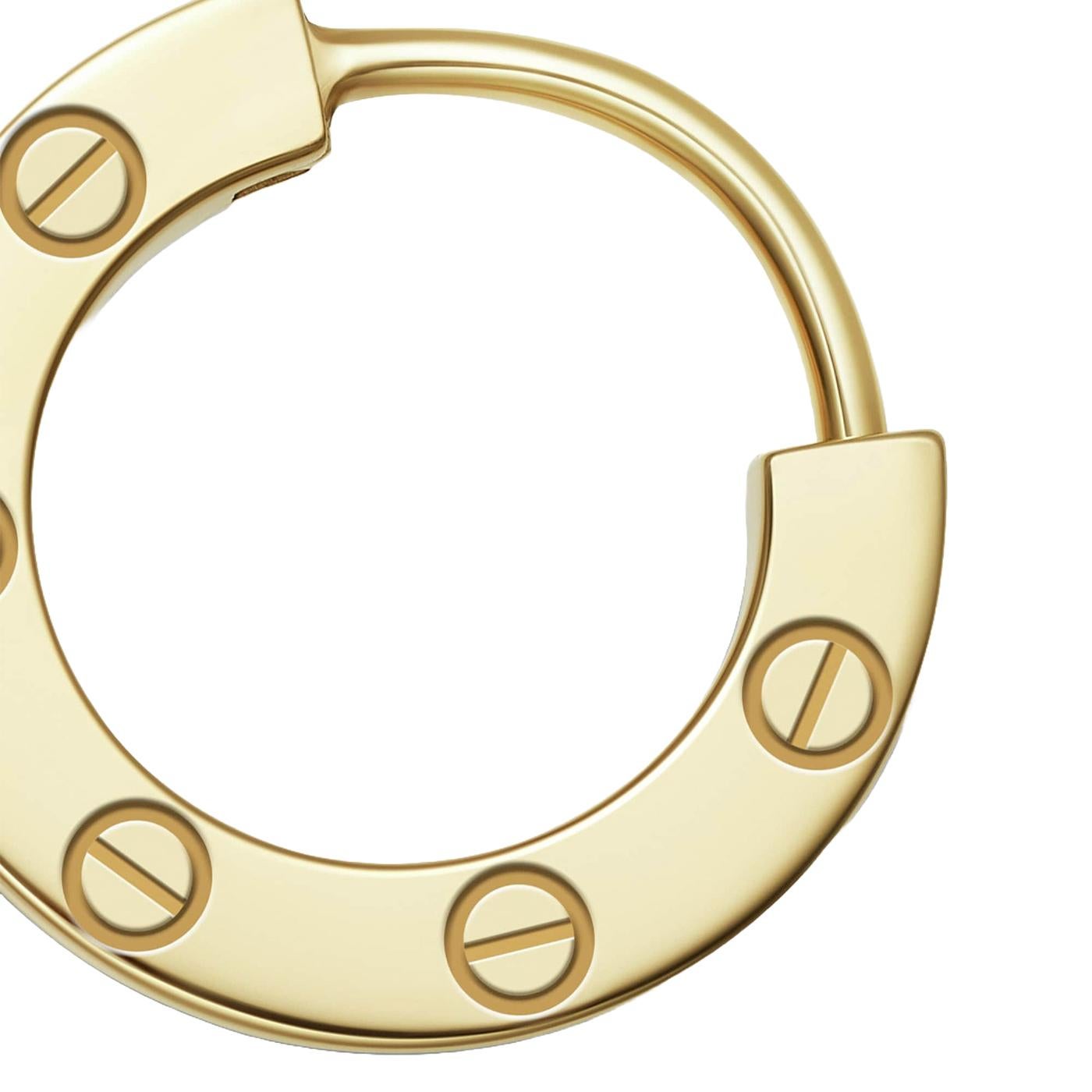 Cartier Gelbgold Romantische Liebe Single Earring 12mm Neu (Modernistisch) im Angebot