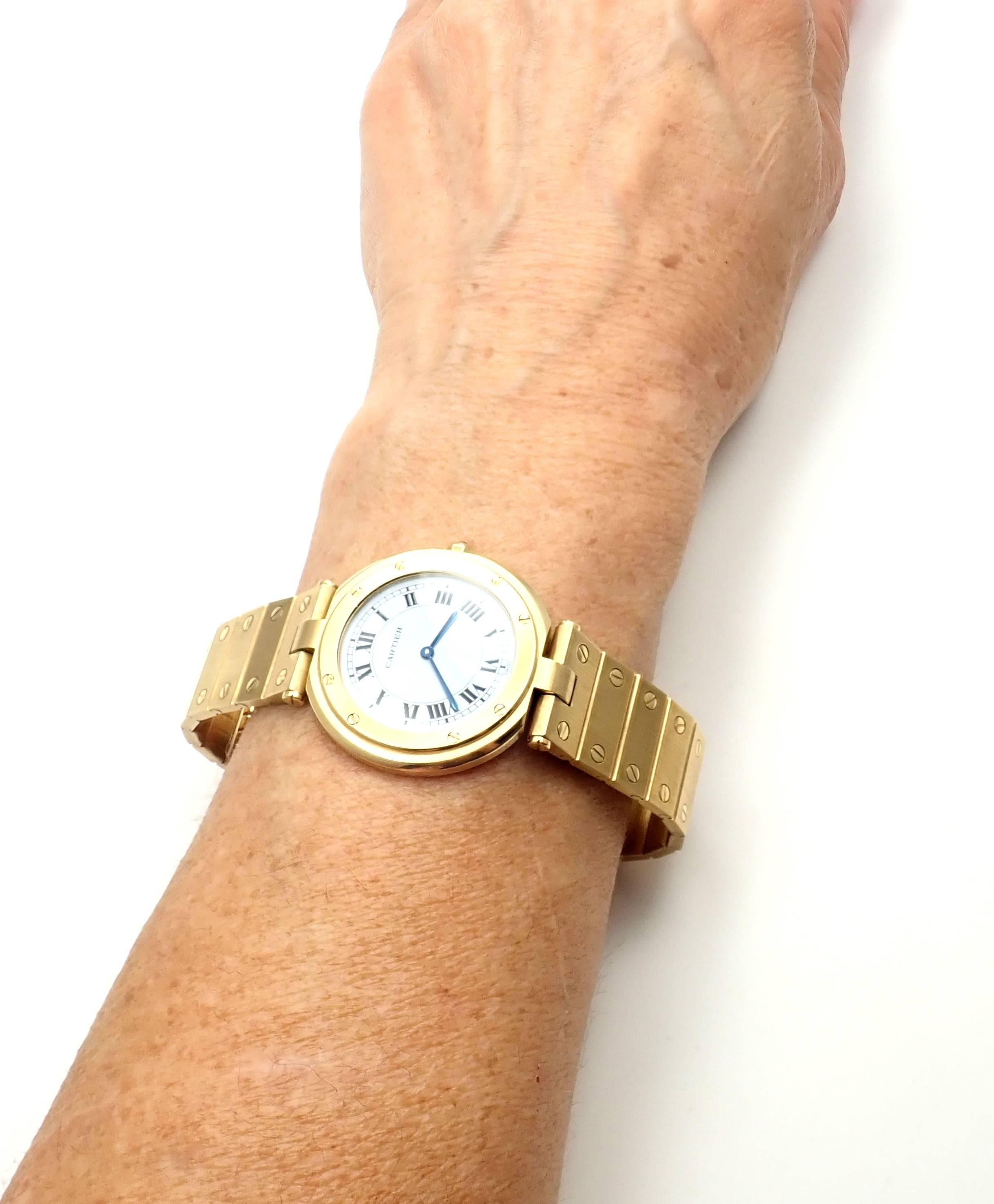 Cartier Yellow Gold Santos De Cartier Quartz Wristwatch 6