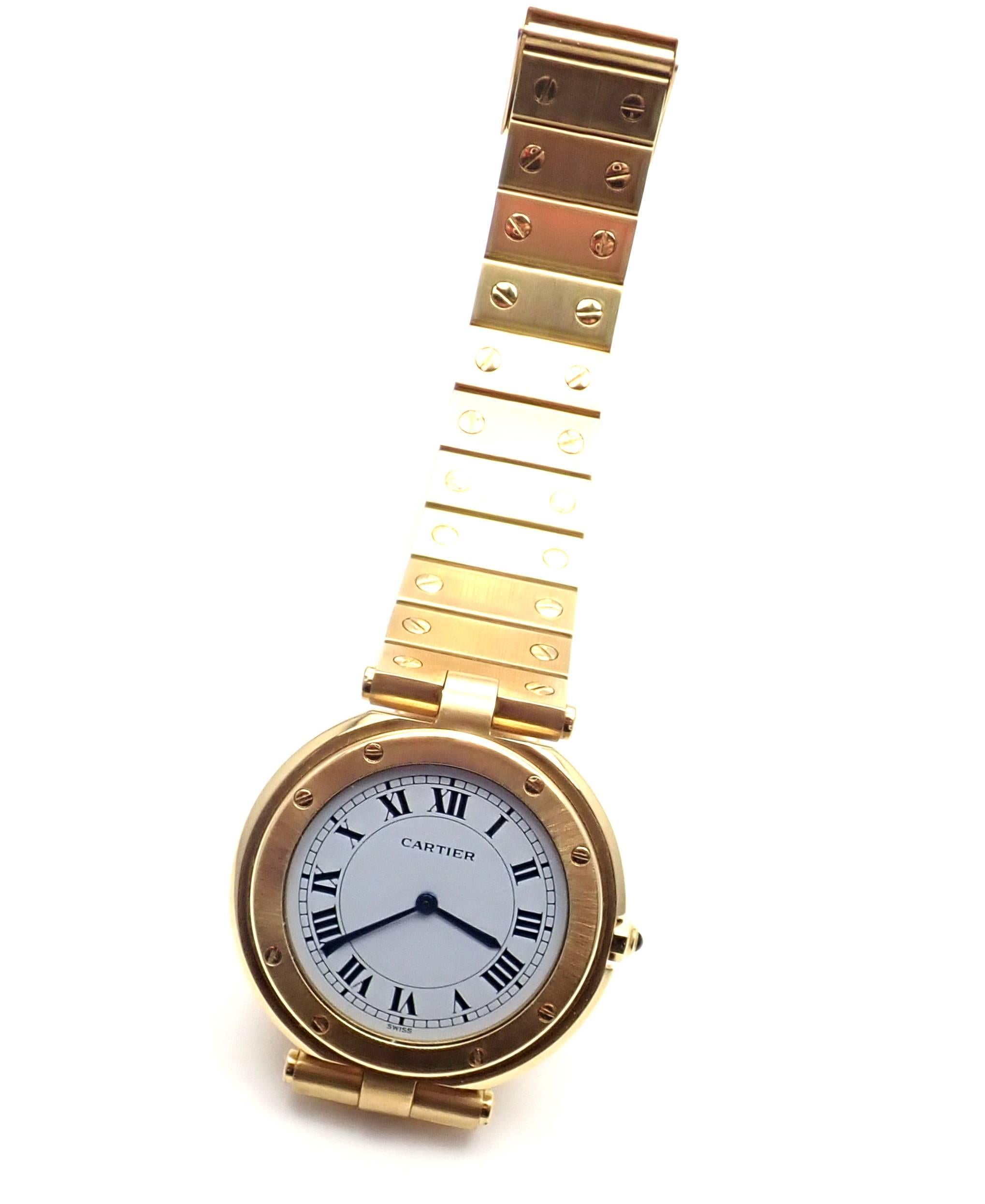 Cartier Yellow Gold Santos De Cartier Quartz Wristwatch 7