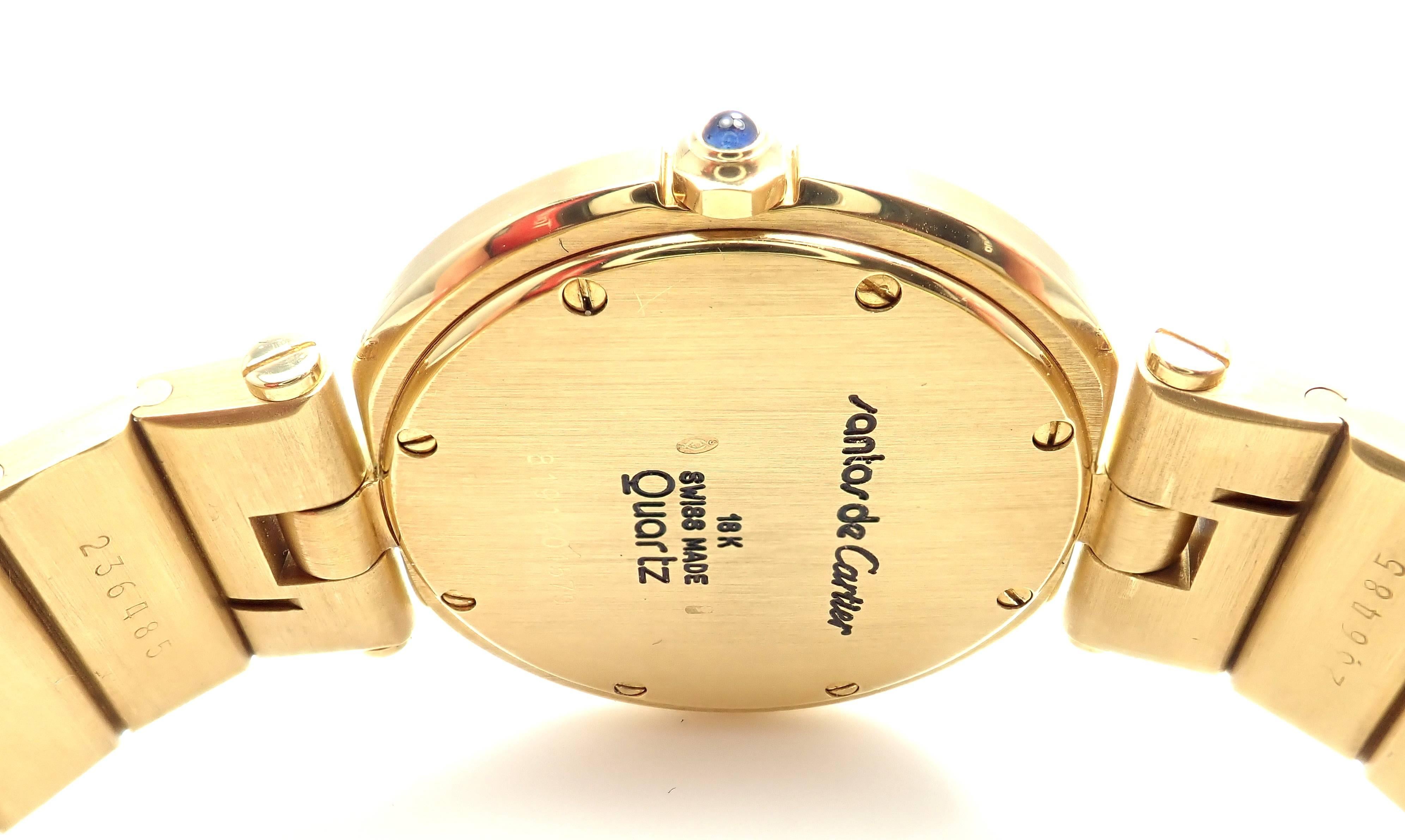 Women's or Men's Cartier Yellow Gold Santos De Cartier Quartz Wristwatch