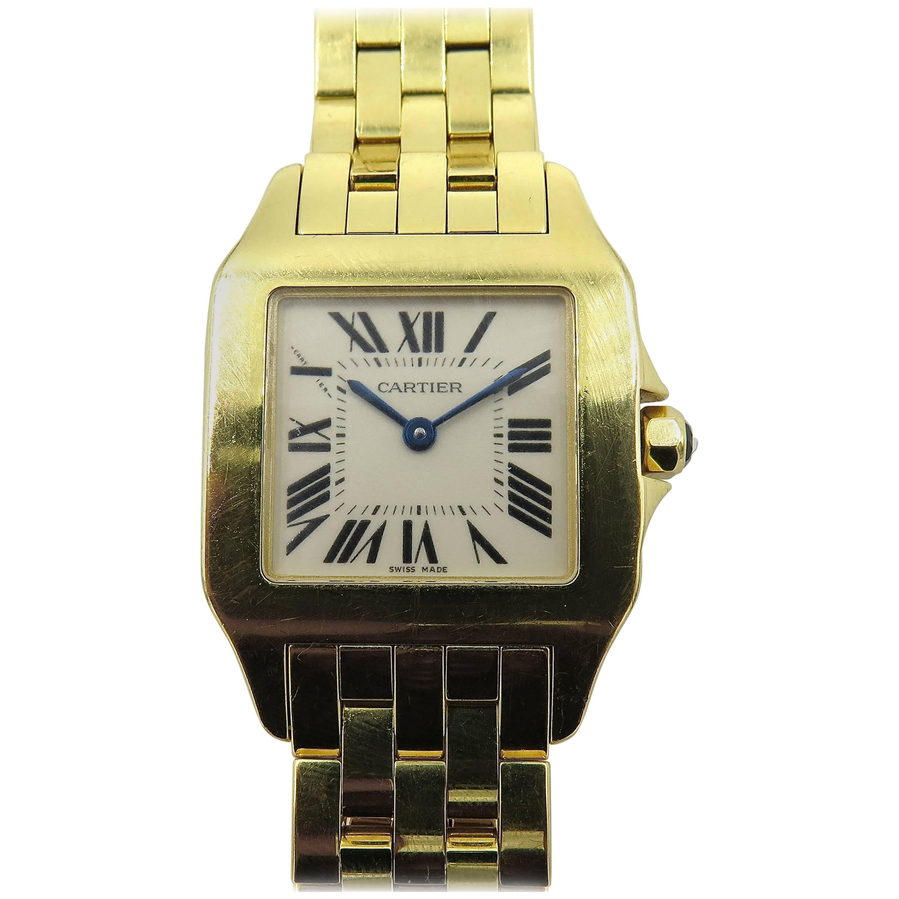 Cartier yellow Gold Santos Demoiselle quartz Wristwatch