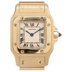 Cartier Yellow Gold Santos Galbee Ladies Wristwatch Cartier Yellow Gold Santos Galbee Ladies Wristwatch