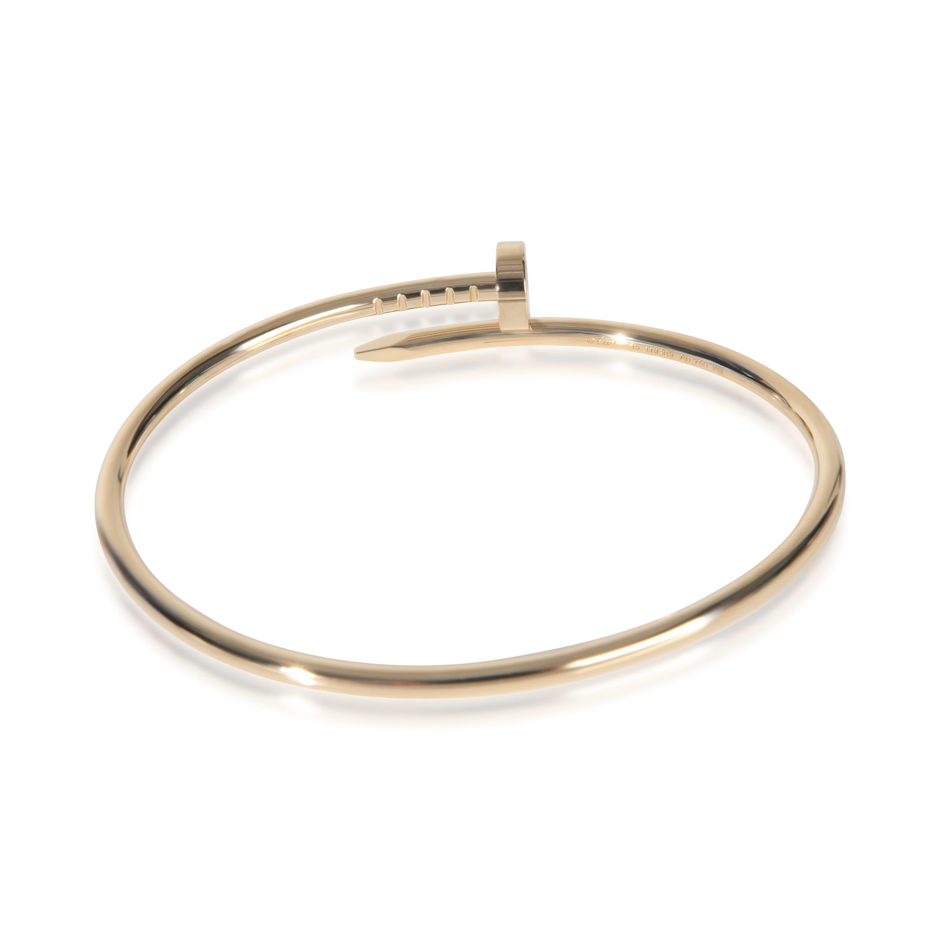 Cartier Yellow Gold  Small Model Juste Un Clou Bracelet In Excellent Condition For Sale In New York, NY