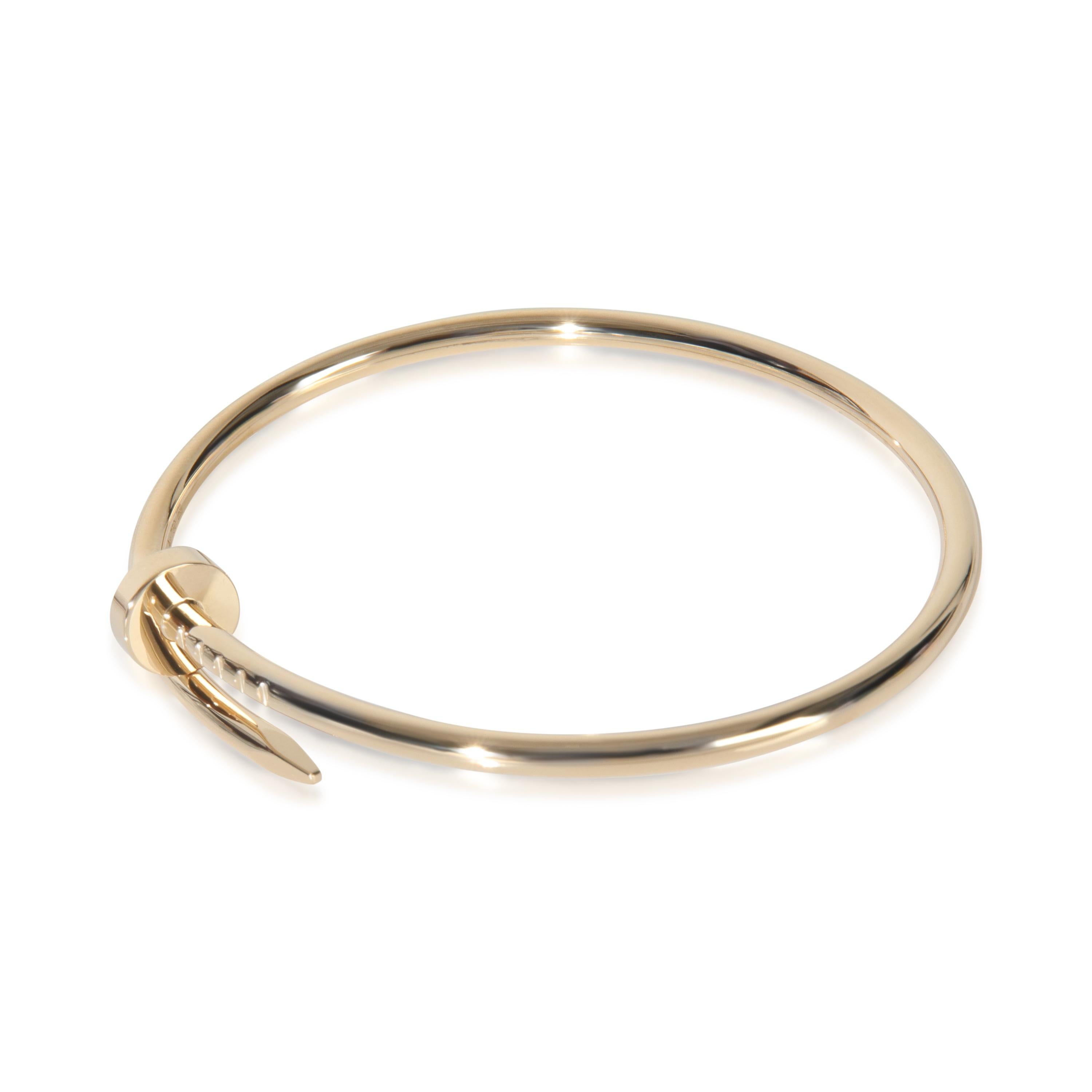 Women's Cartier Yellow Gold  Small Model Juste Un Clou Bracelet For Sale