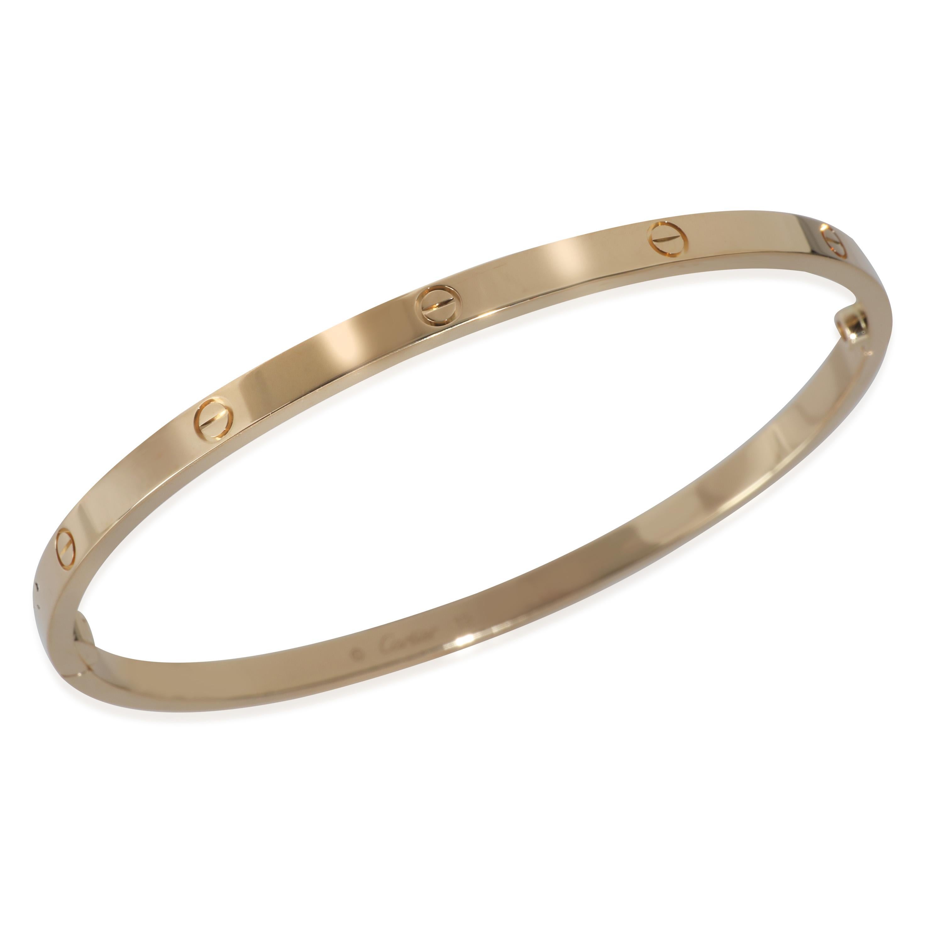 Cartier Yellow Gold Small Model Love Bracelet In Excellent Condition For Sale In New York, NY