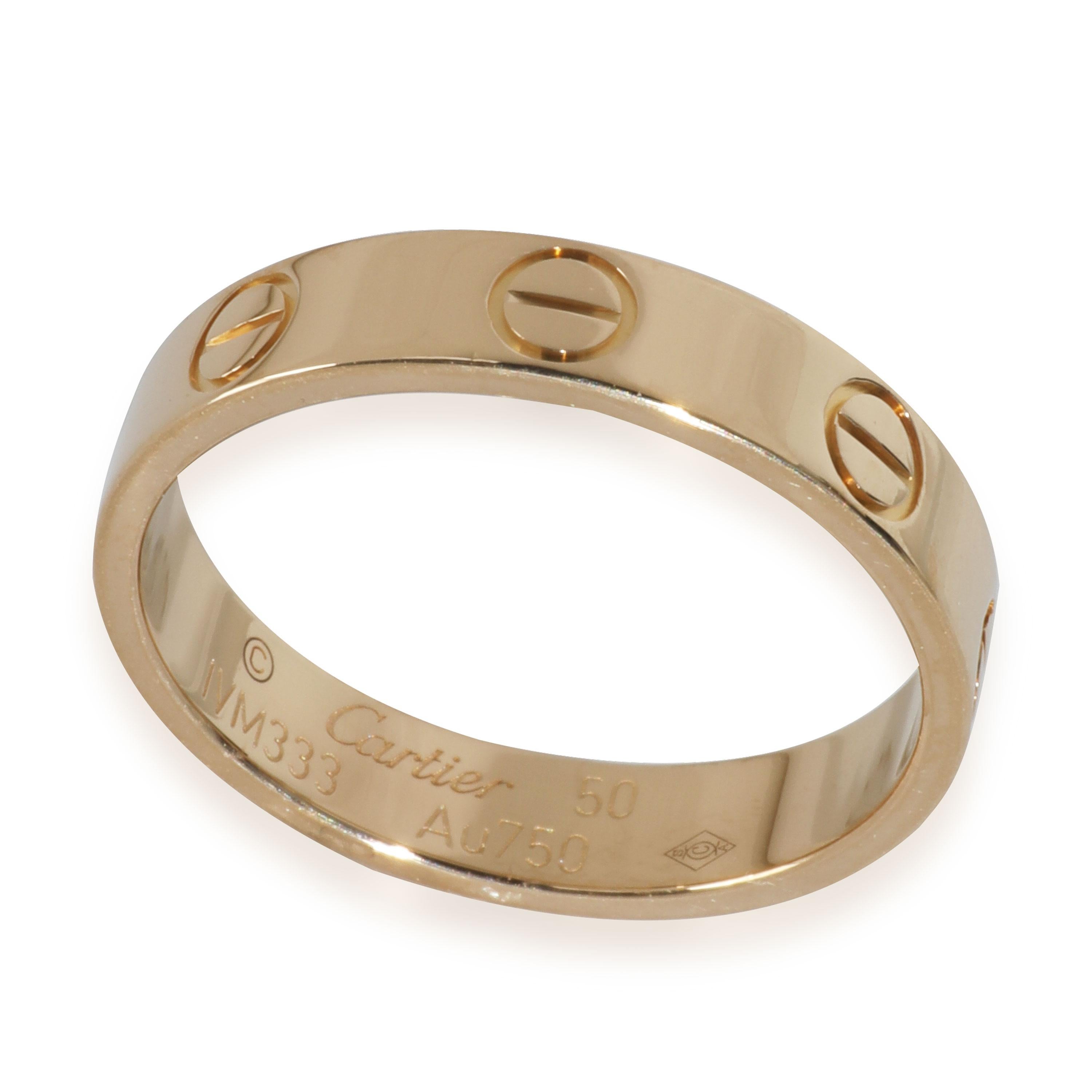 Bague Love en or jaune de Cartier, petit modèle Bon état - En vente à New York, NY