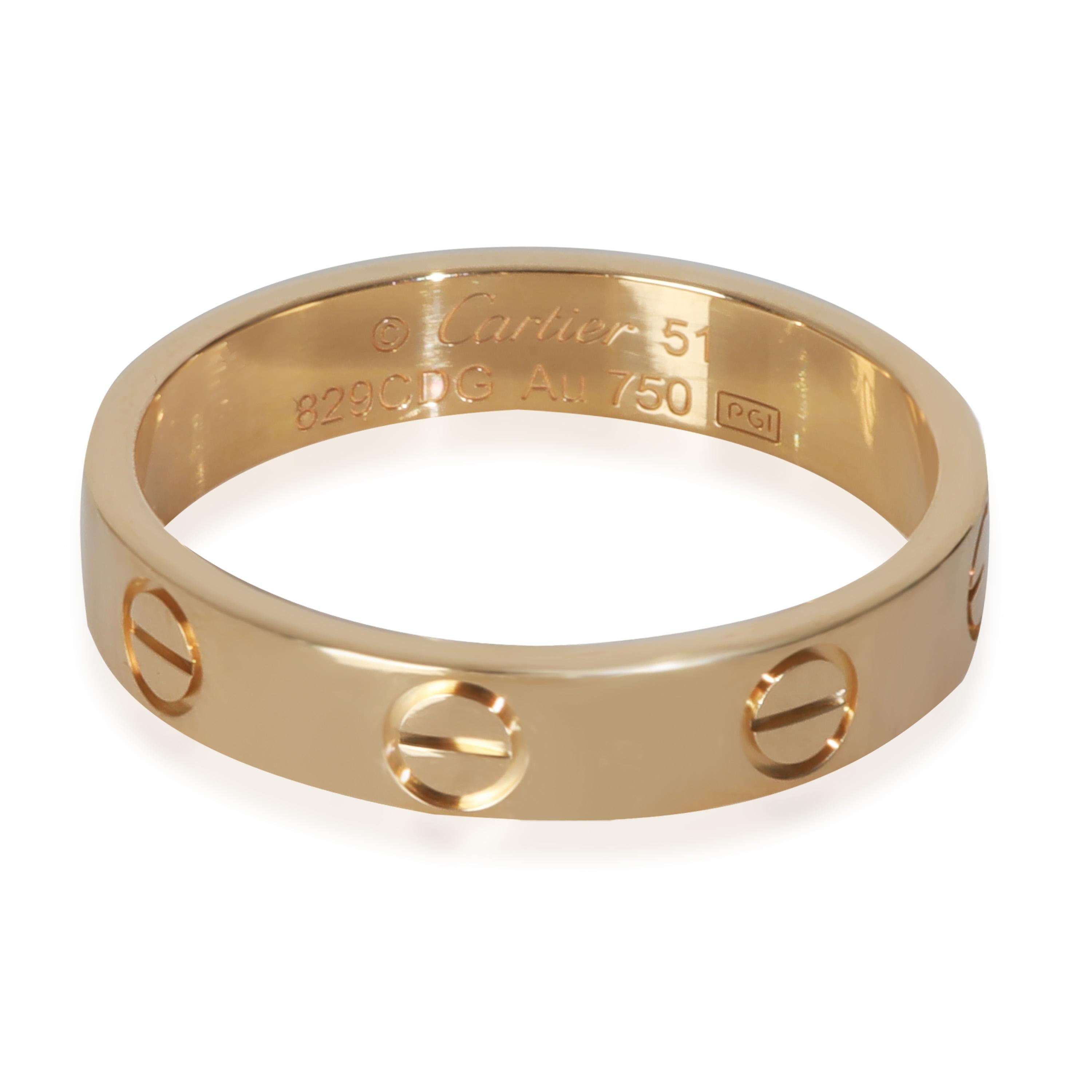 Cartier Yellow Gold Small Model Love Ring in vendita 1