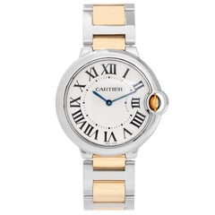 Cartier yellow Gold Stainless Steel Ballon Bleu Midsize Quartz Wristwatch