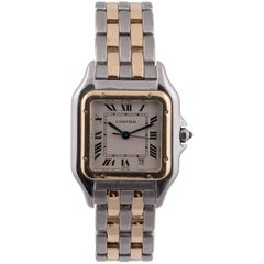 Cartier Yellow Gold Stainless Steel Panthere Quartz Wristwatch Ref 183949