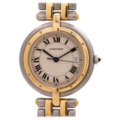 Cartier yellow gold stainless steel Vendome Panther quartz Wristwatch, c 2000s