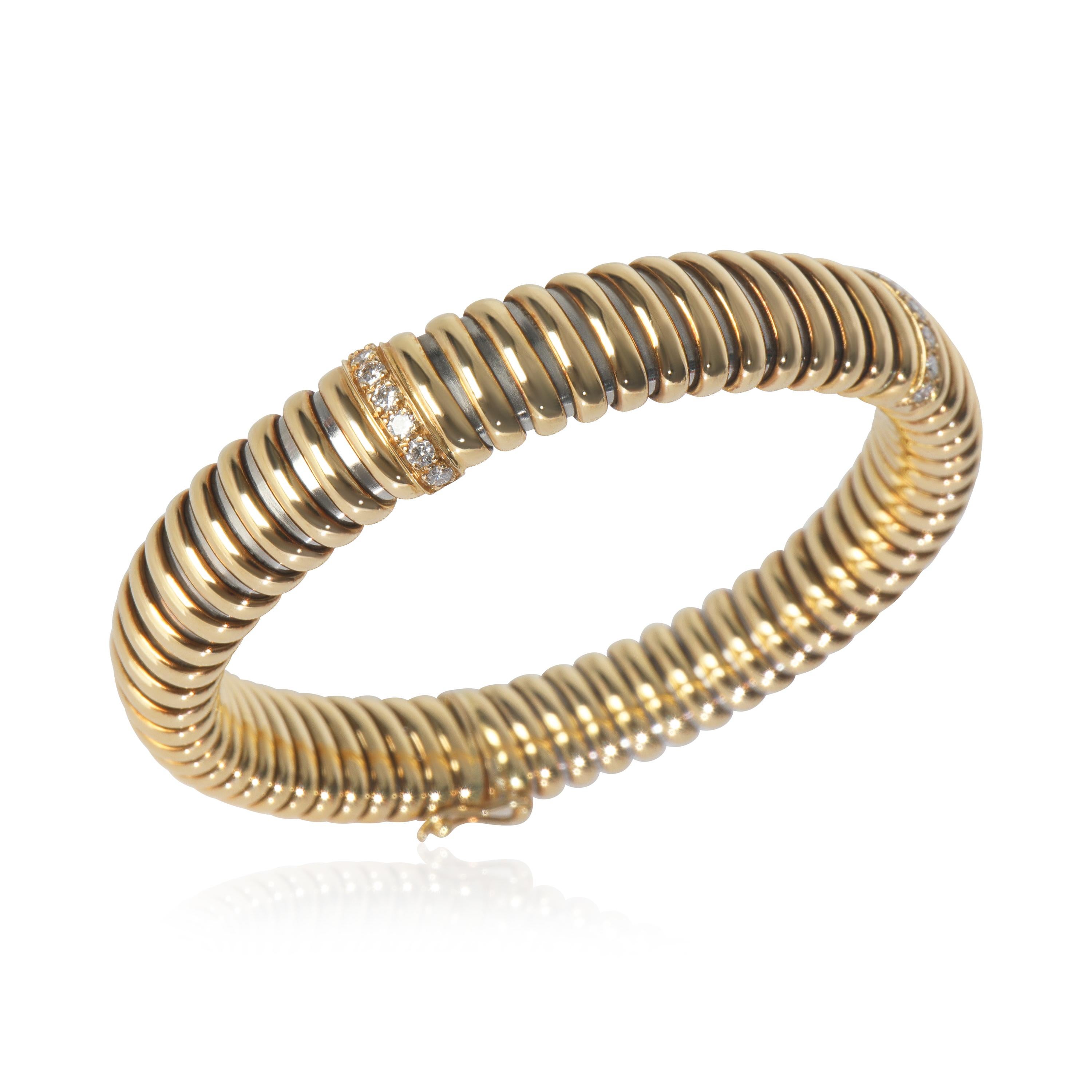 Cartier Gelbgold & Stahl Diamant Vintage Rhapsody Armband im Angebot 1