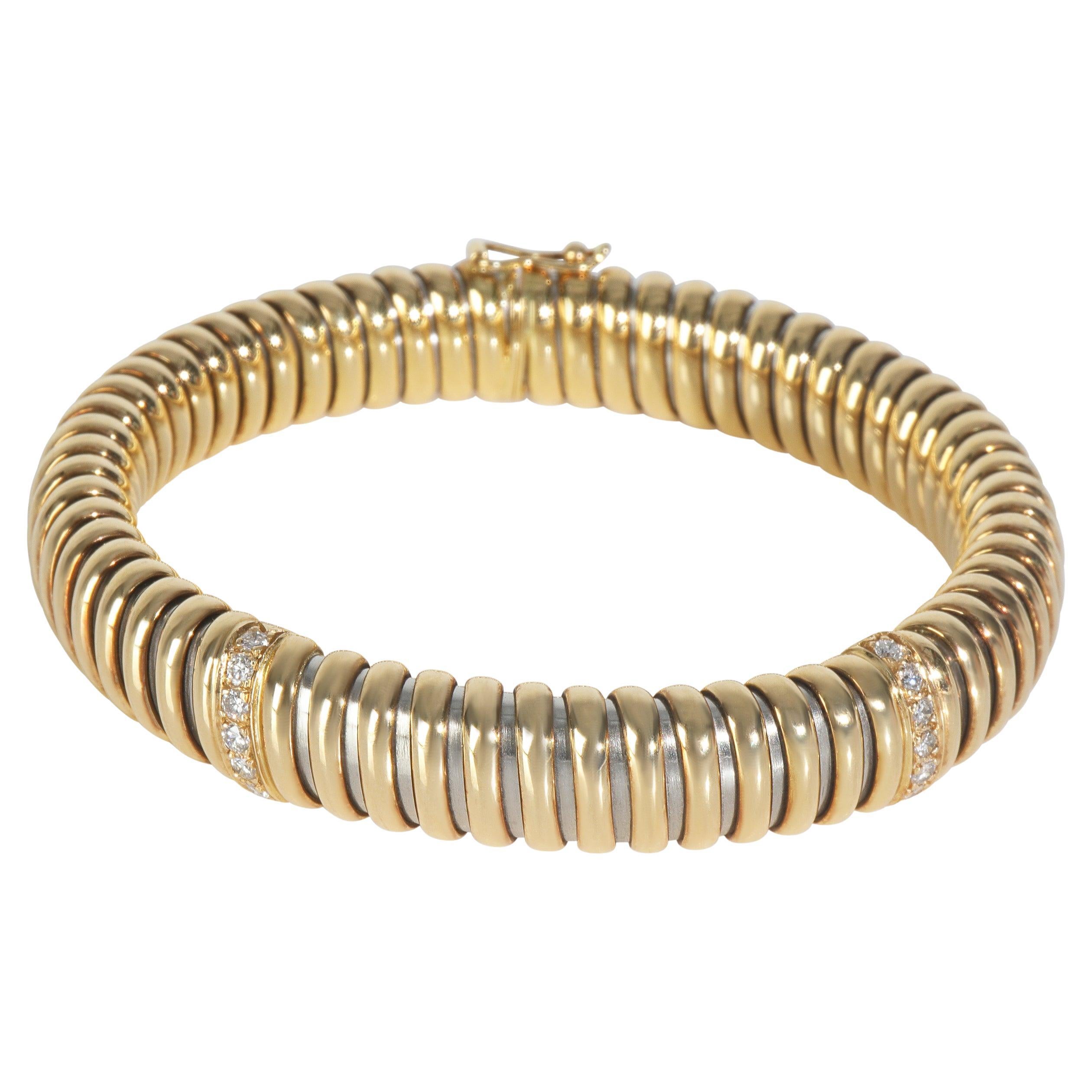 Bracelet Rhapsodie Vintage en or jaune et acier avec diamants de Cartier