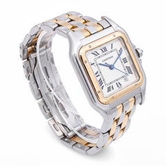 Cartier Yellow Gold & Steel Panthere Two-Row 27mm Womens Watch Ref. 110000R