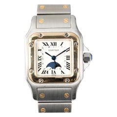 Cartier Yellow Gold Steel Santos Galbee Ladies Wristwatch