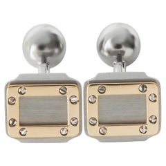 Cartier Gelbgold
Stahl Vintage Santos Dumont Manschettenknöpfe