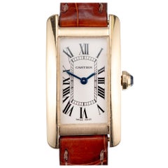 Cartier Yellow Gold Tank Americaine Ladies Wristwatch